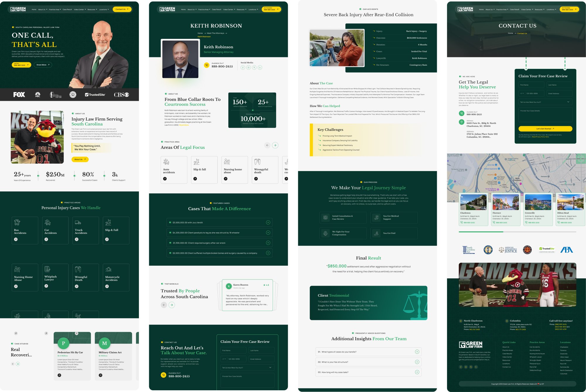 Bill Green Law Firm Website Mockups