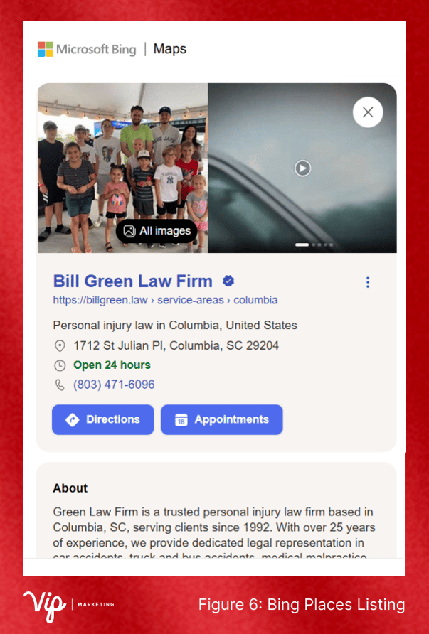 Figure 6_ Bing Places Listing