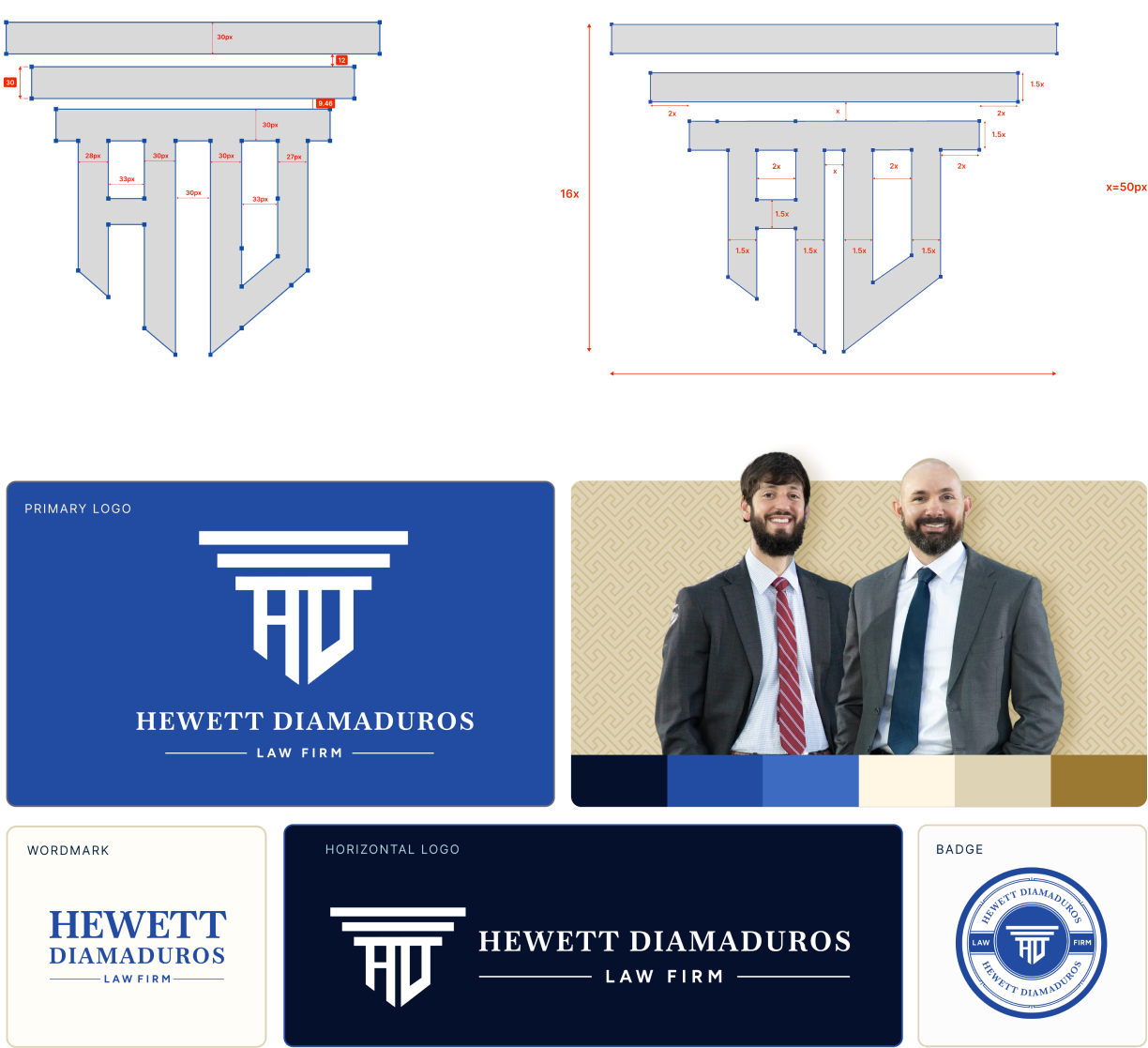 Hewett Diamadrous visual identity solution 2