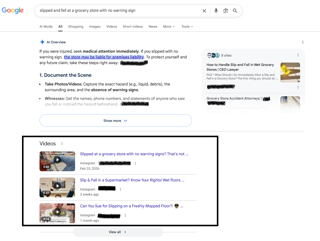 YouTube Videos in Google Results
