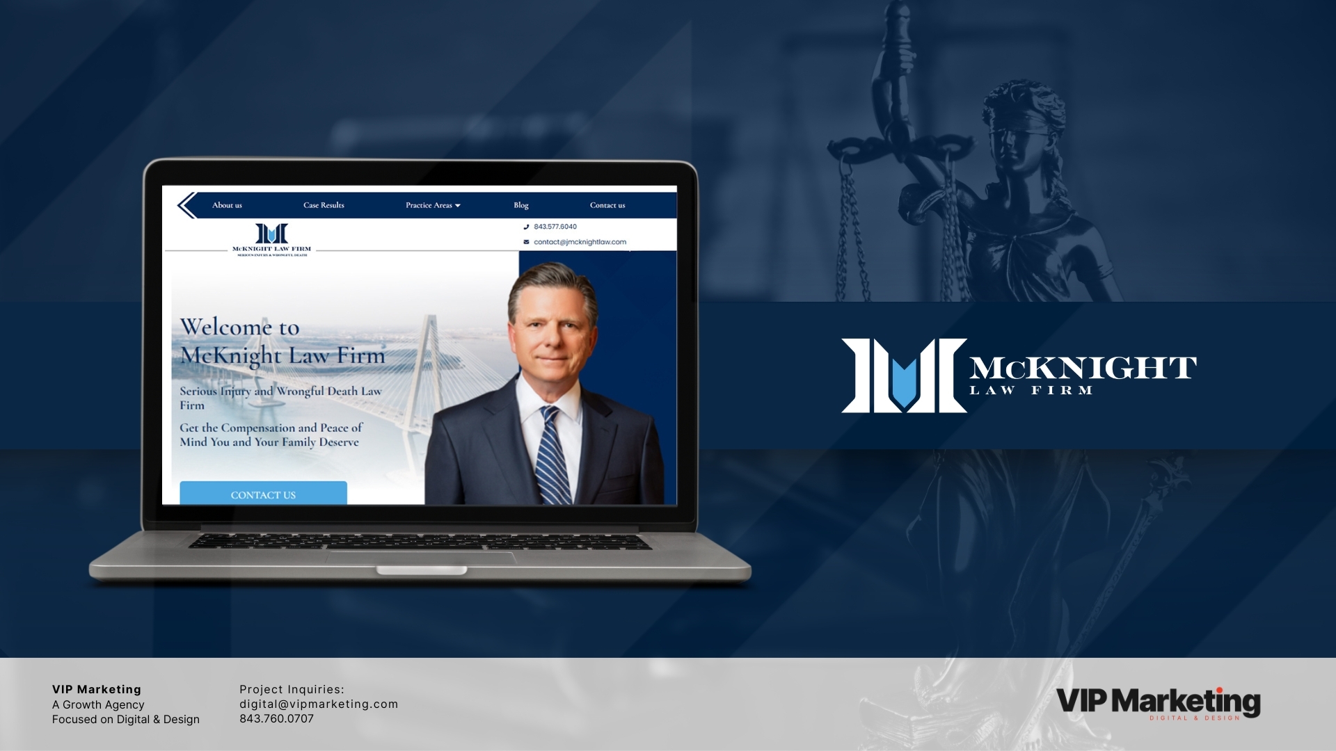 McKnight Law Firm Website Design desktop